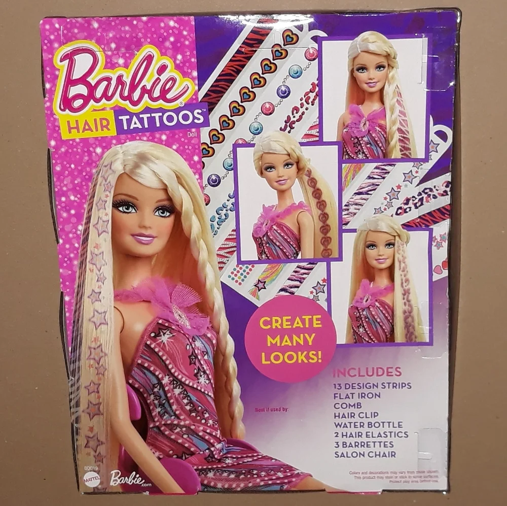*Barbie Hair Tattoos Doll